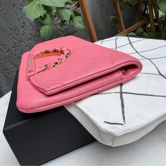 Chanel A Real Catch Caviar Leather Clutch - Picture 5 of 16